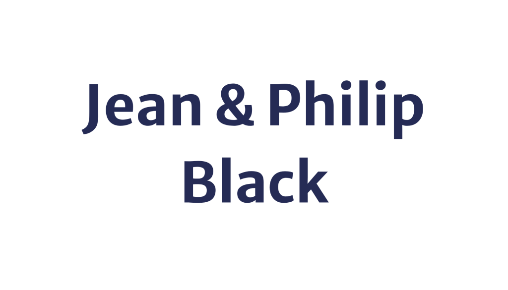 Jean & Philip Black (text prominently displayed)